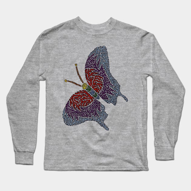 Spring Butterfly Long Sleeve T-Shirt by NightserFineArts